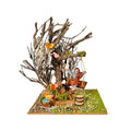 Belenes Artesanos - Árbol con columpio y niño de barro