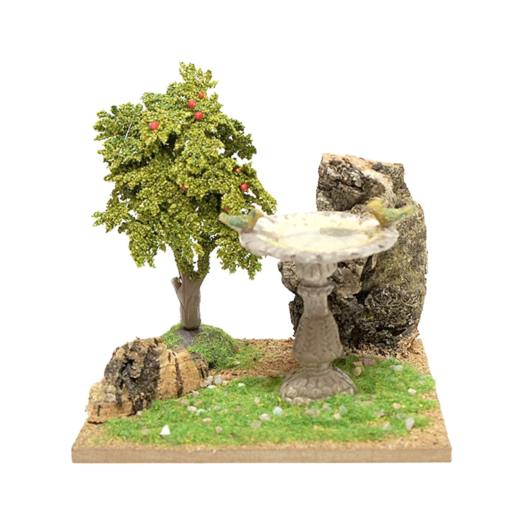 Belenes Artesanos - Árbol con fuente y pájaros (Copia)