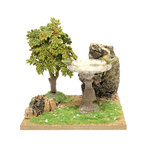 Belenes Artesanos - Árbol con fuente y pájaros (Copia)