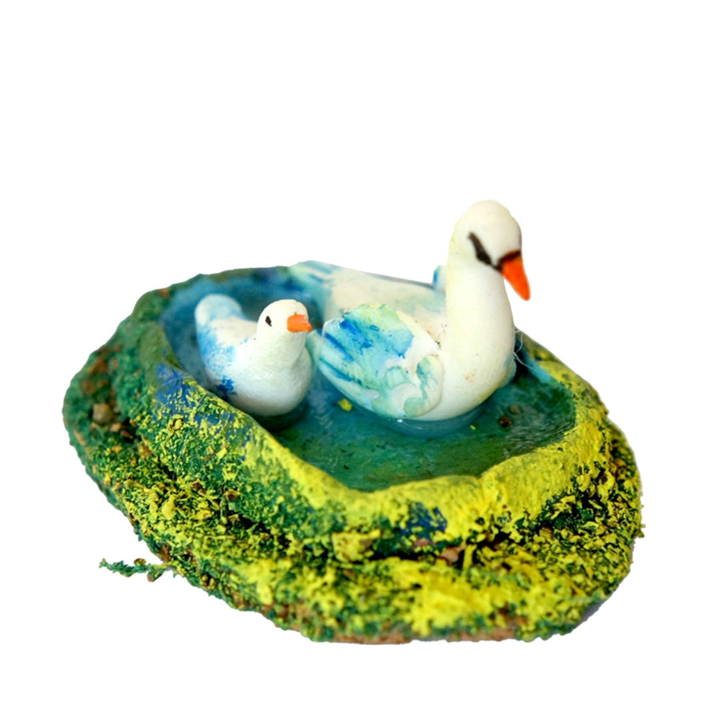 Pack de casita de pájaro y lago con cisne