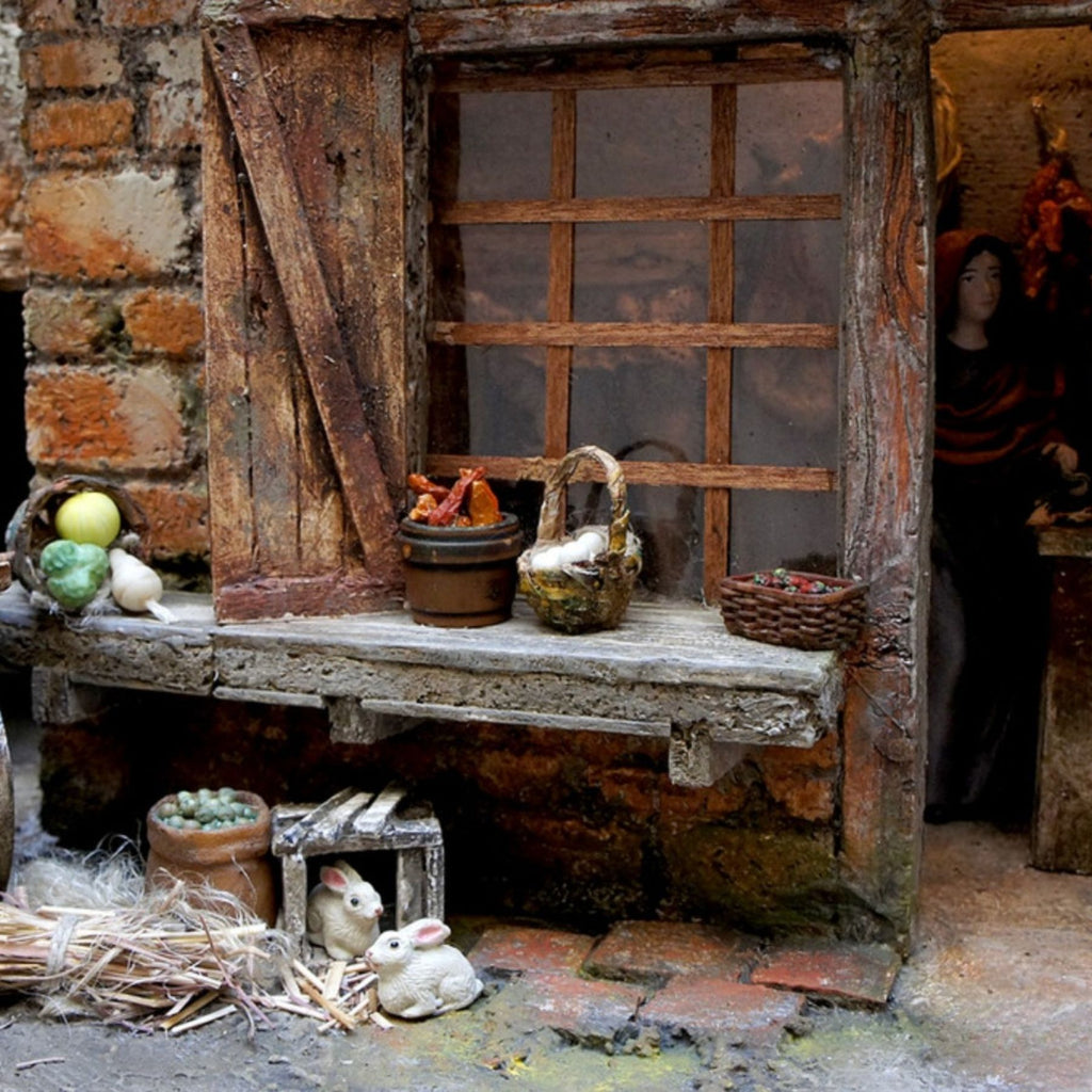 Belenes Artesanos - Mercado con casas