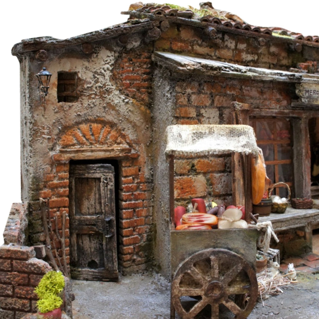 Belenes Artesanos - Mercado con casas