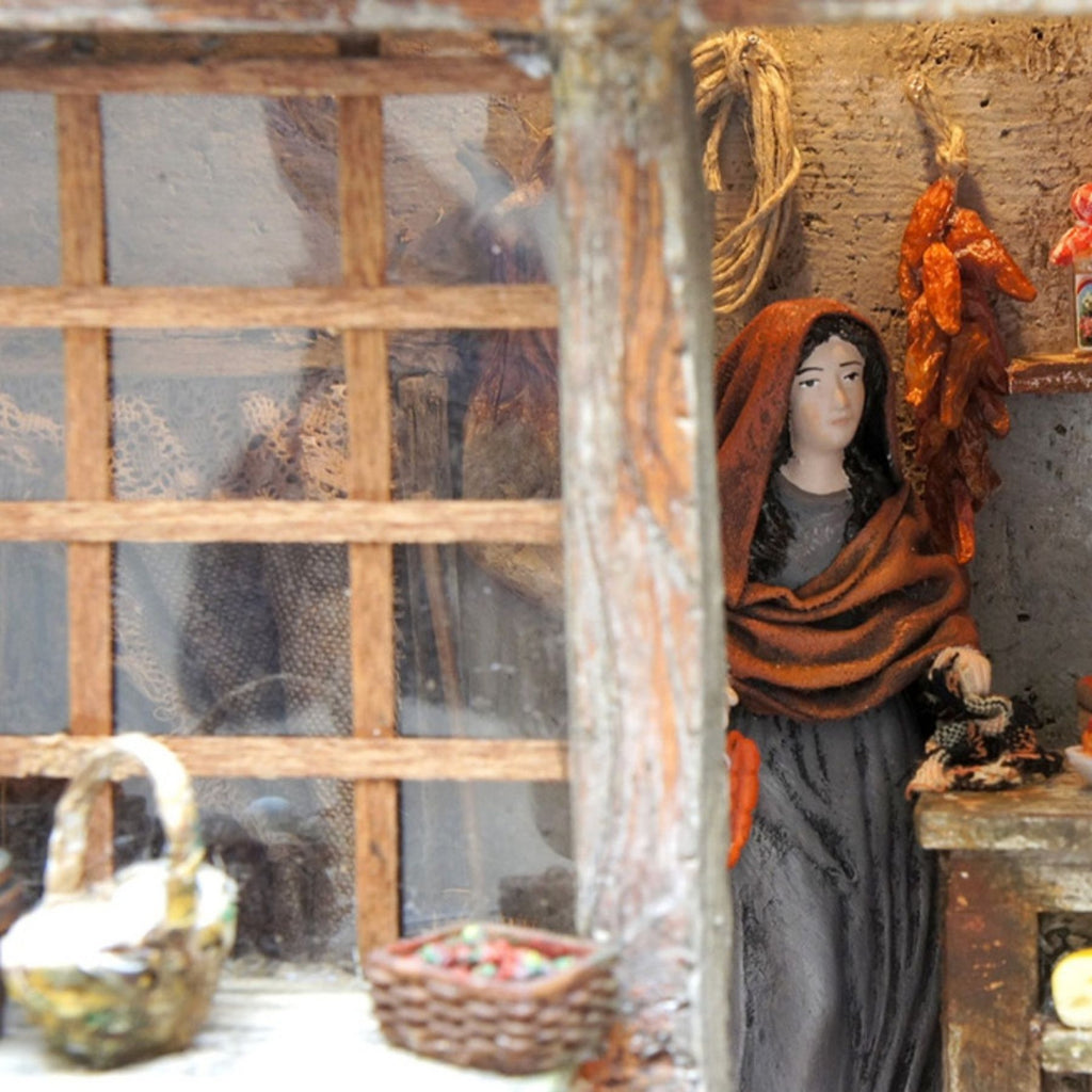Belenes Artesanos - Mercado con casas