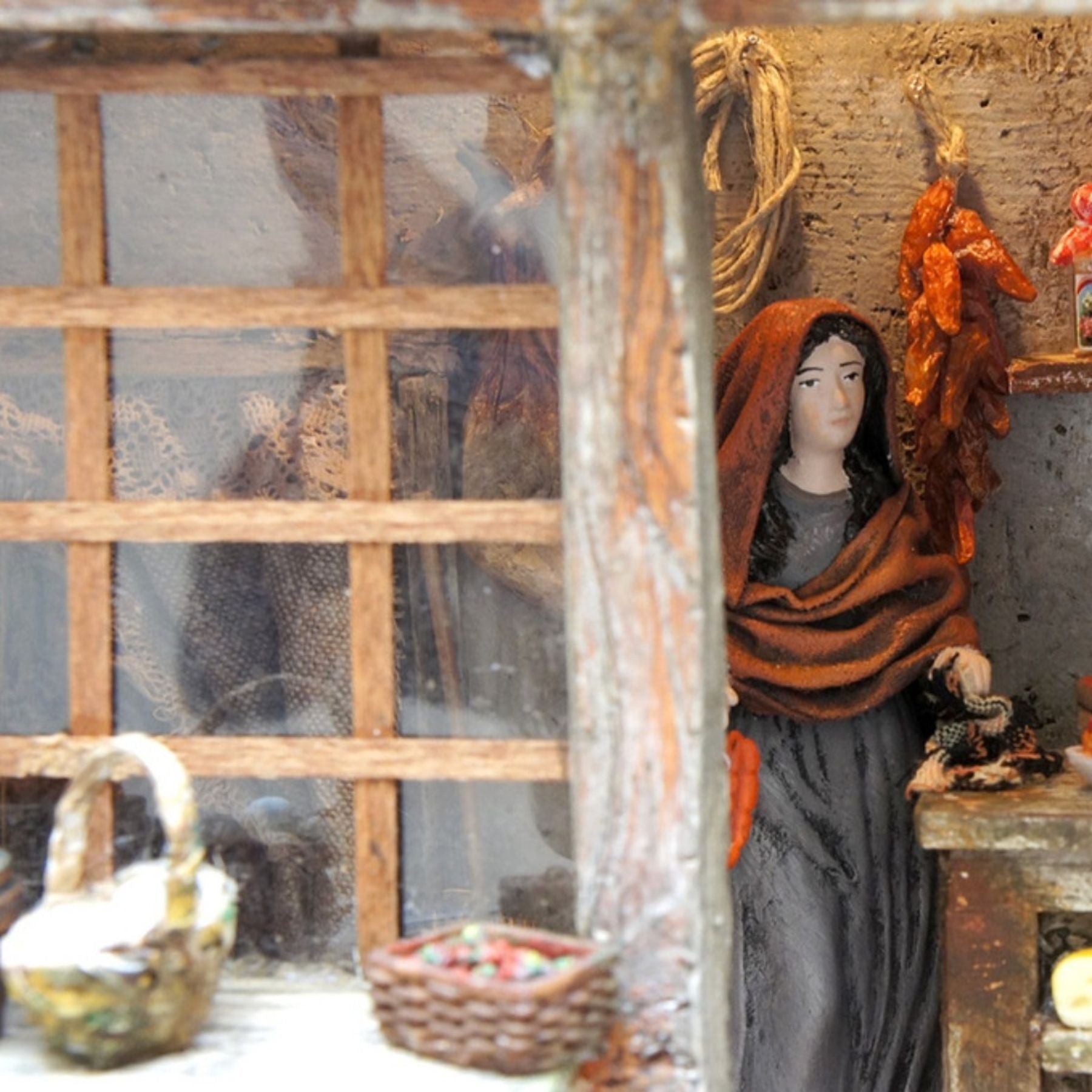 Belenes Artesanos - Mercado con casas