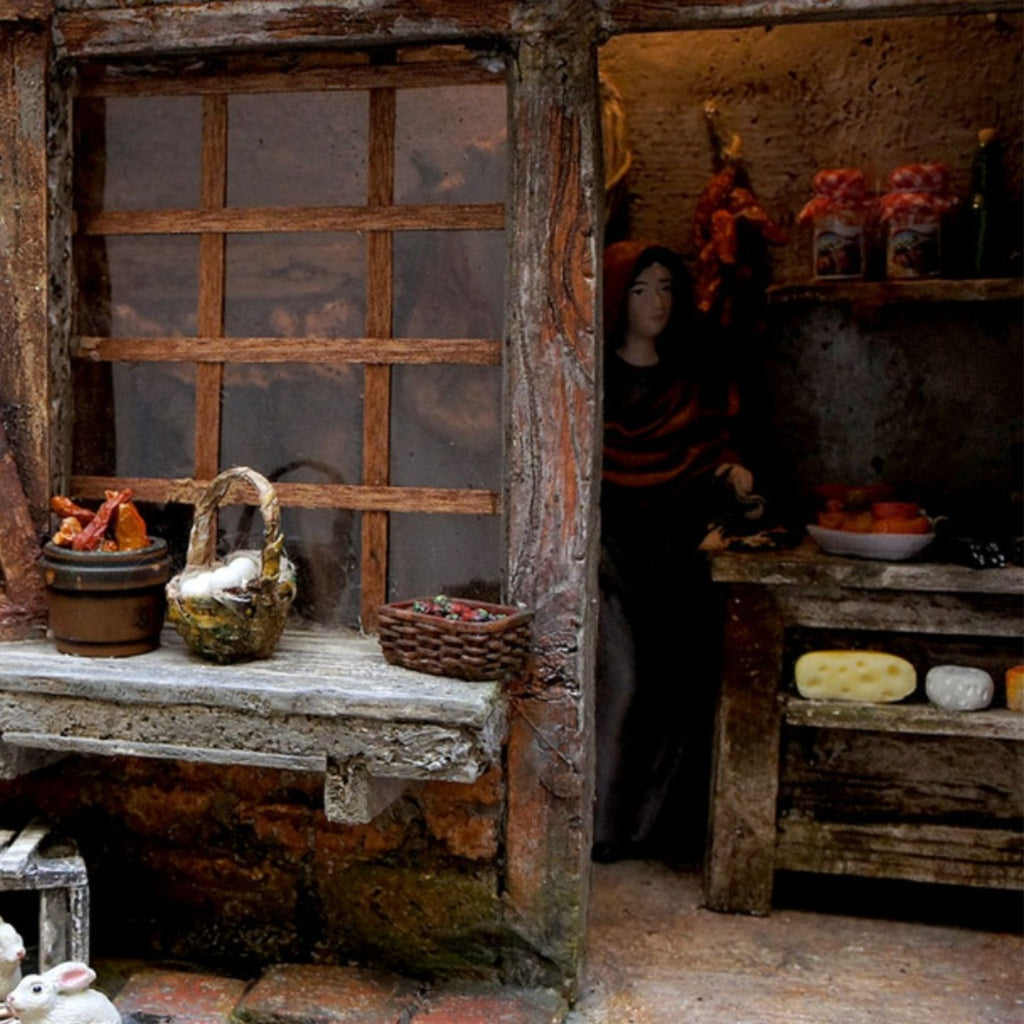 Belenes Artesanos - Mercado con casas