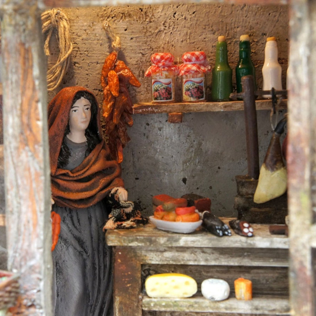 Belenes Artesanos - Mercado con casas
