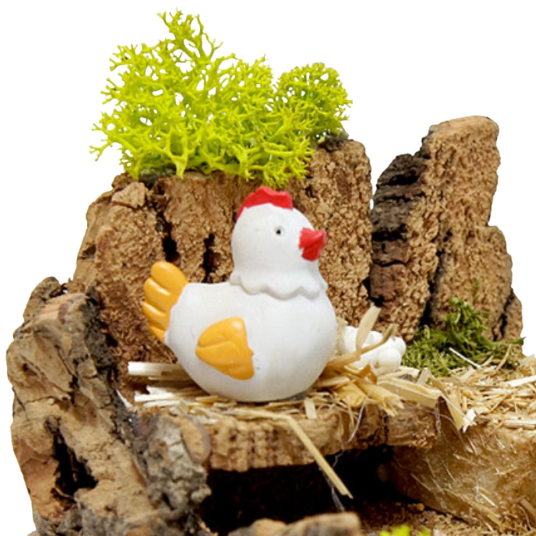 Belenes Artesanos - Corral con gallina y gallo