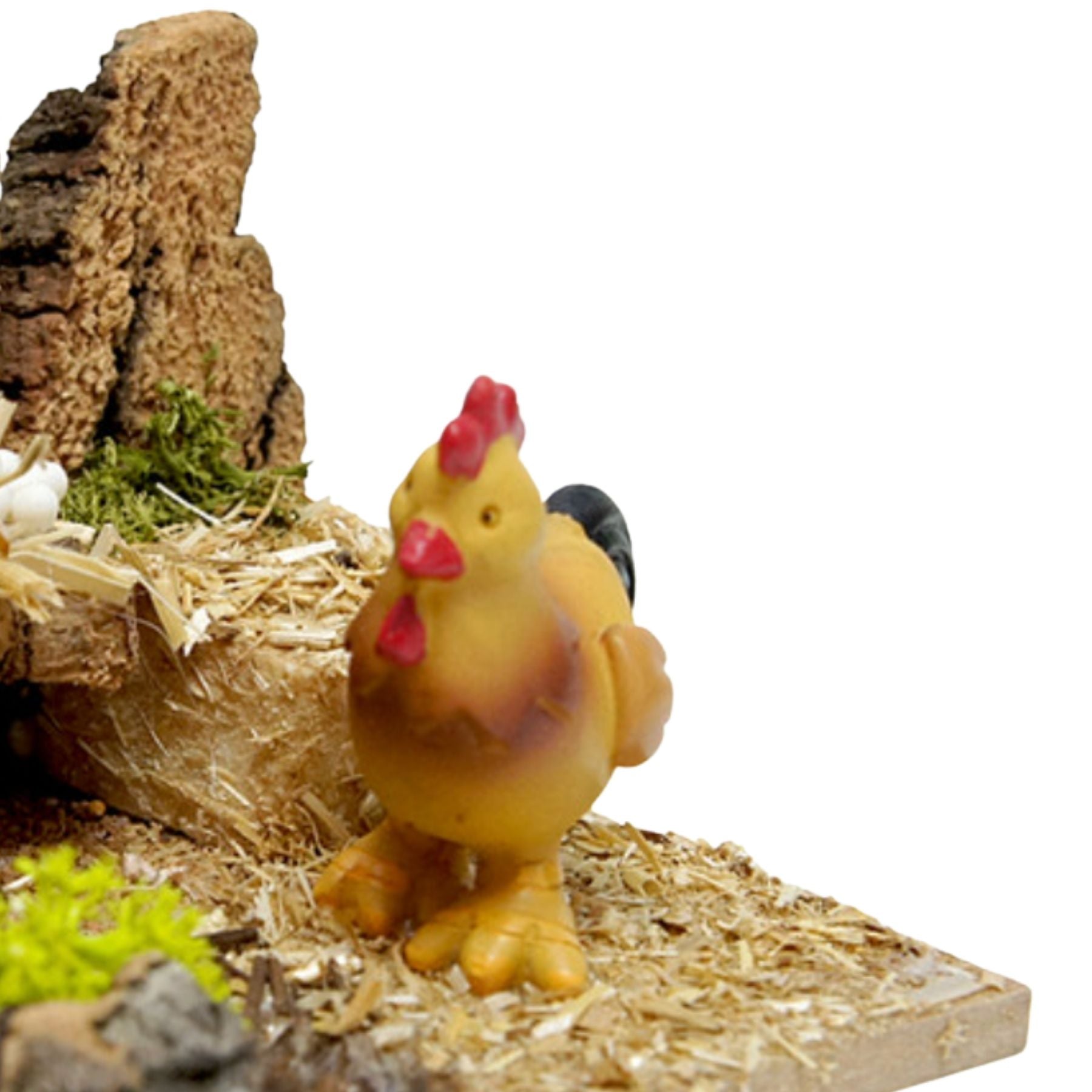 Belenes Artesanos - Corral con gallina y gallo