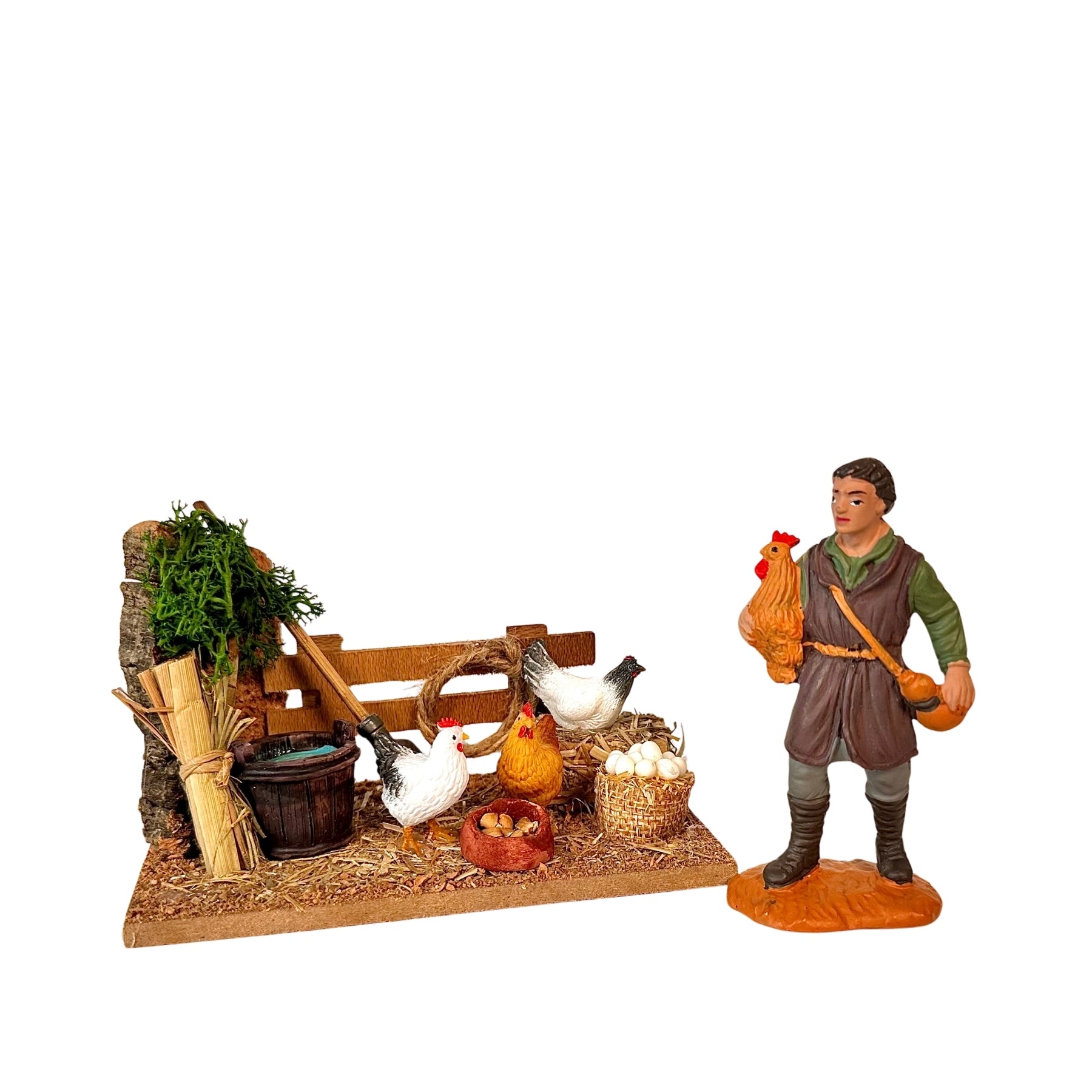 Belenes Artesanos - Corral con gallinas