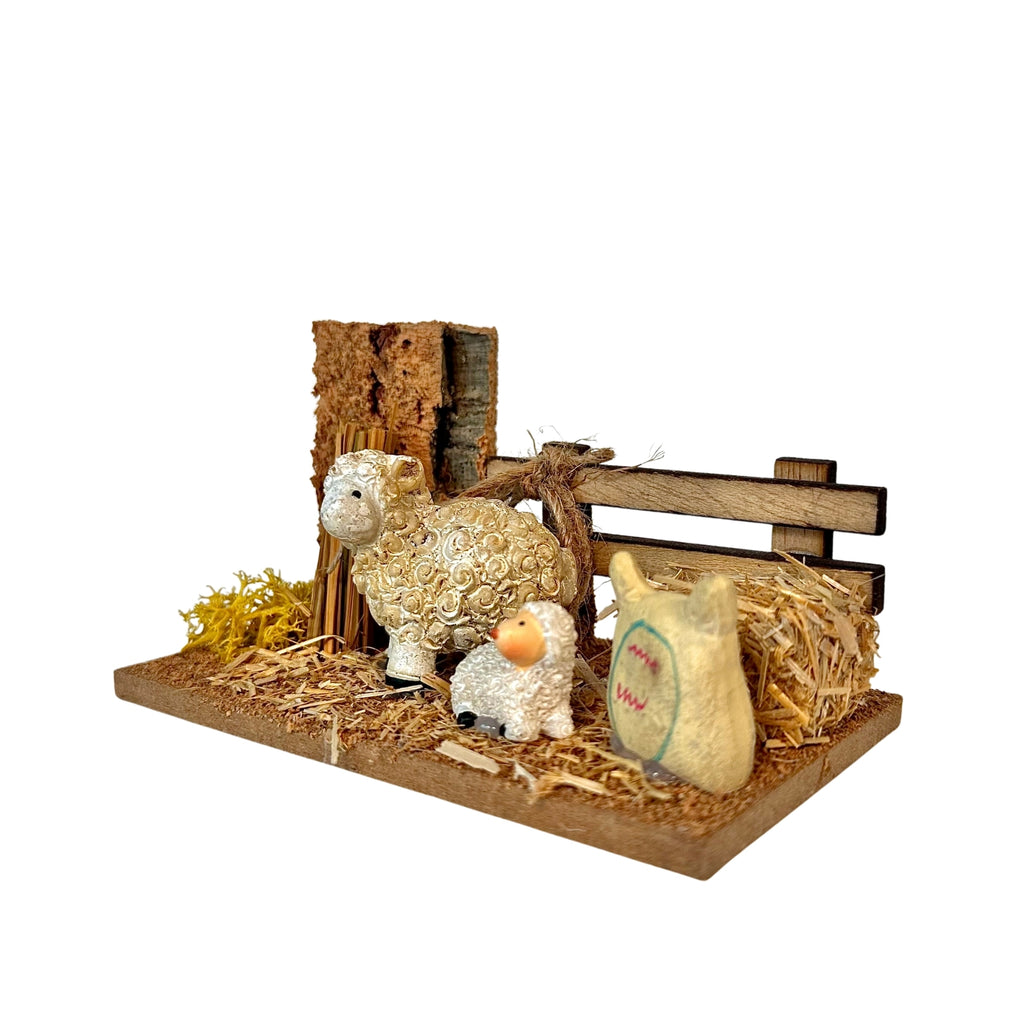 Belenes Artesanos - Corral de ovejas (ovejas Naïf de Oliver)