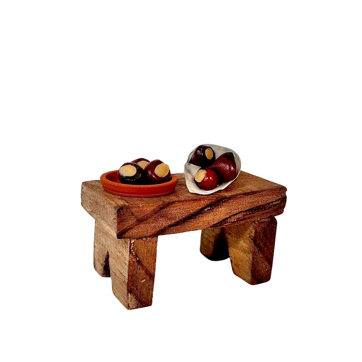 Belenes Artesanos - Mesa de castañas
