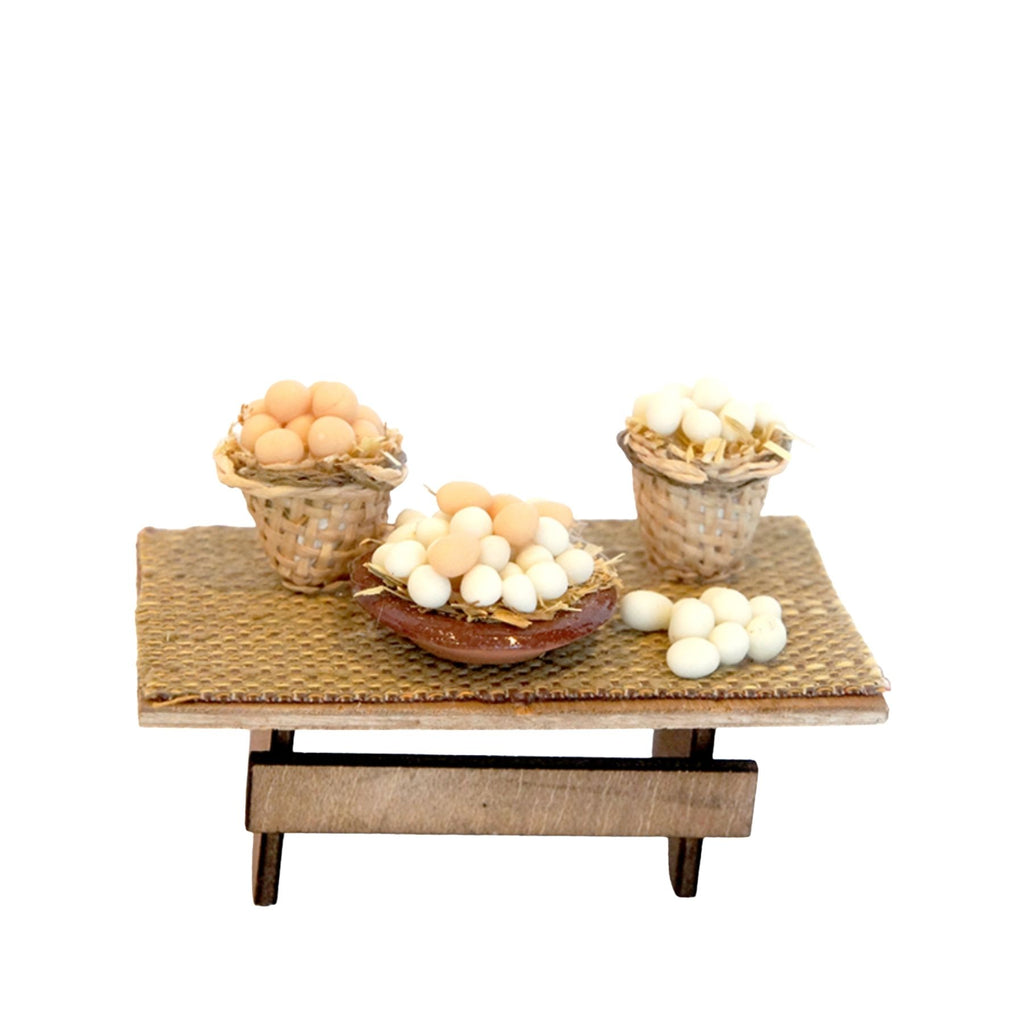 Mesa de venta de huevos