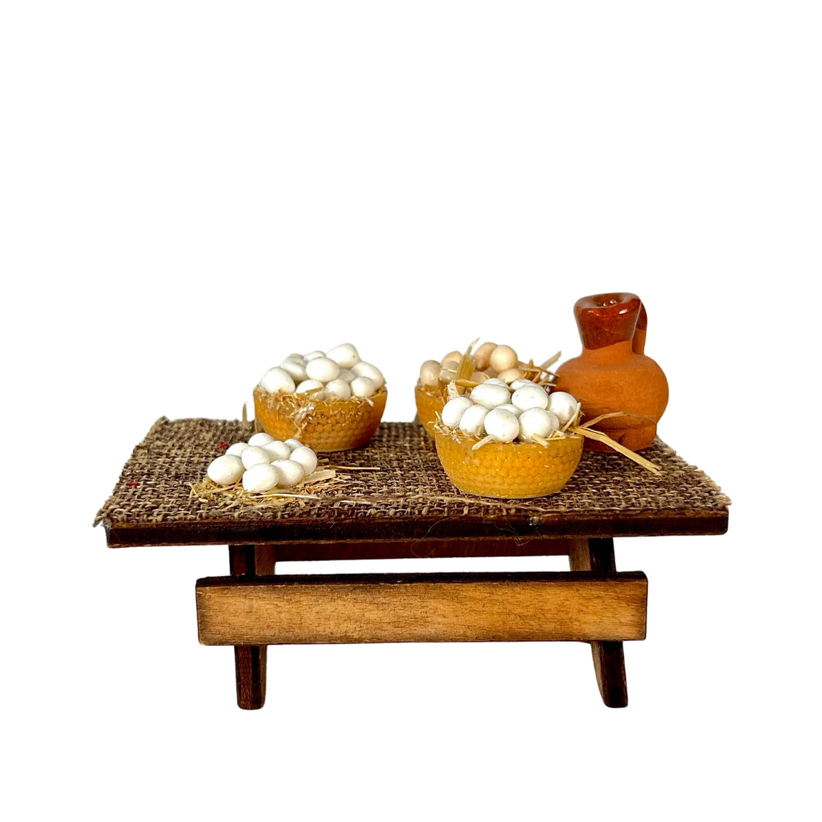 Mesa de venta de huevos