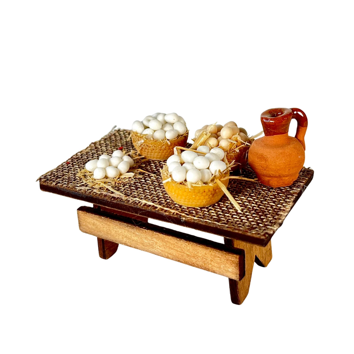 Mesa de venta de huevos