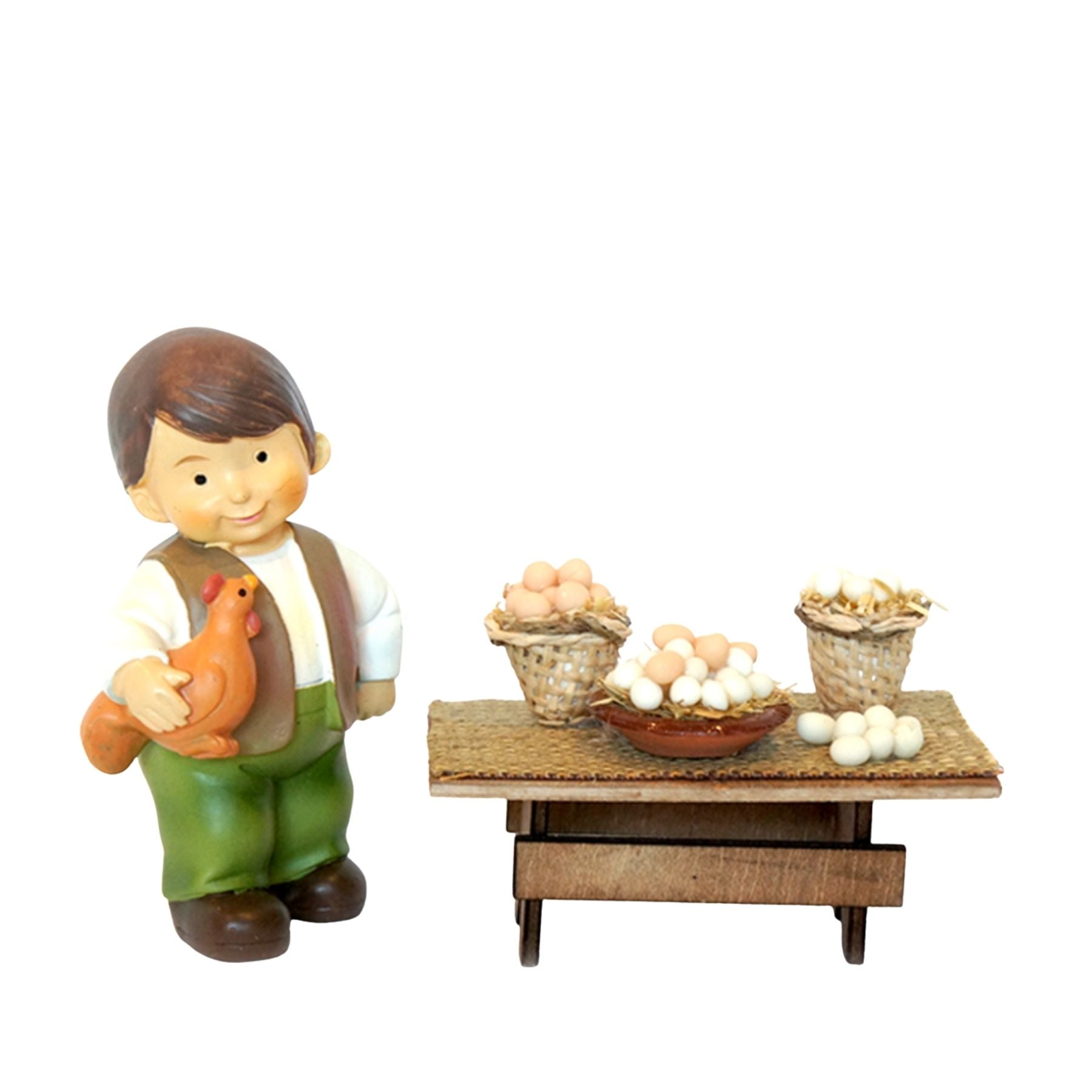 Mesa de venta de huevos
