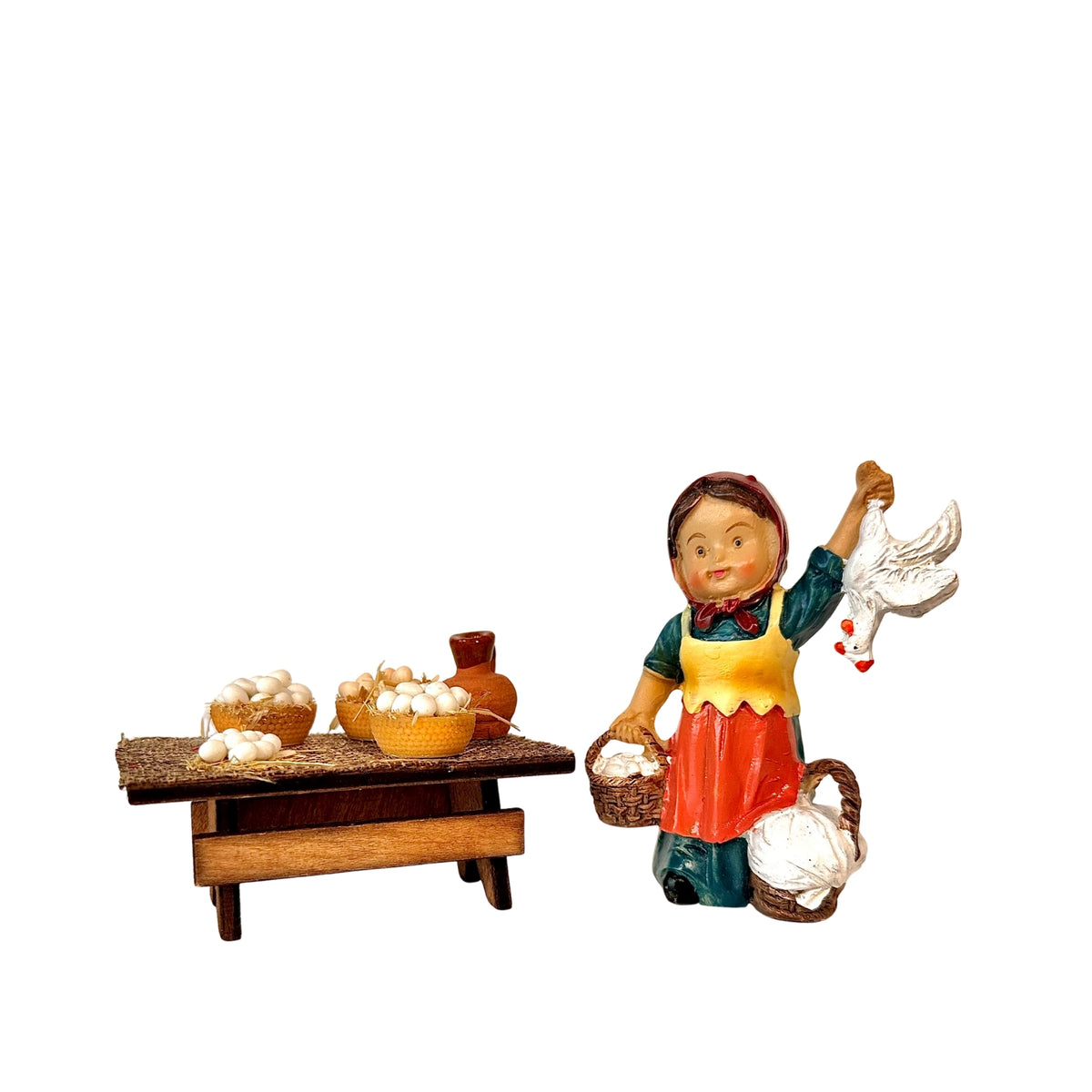 Mesa de venta de huevos
