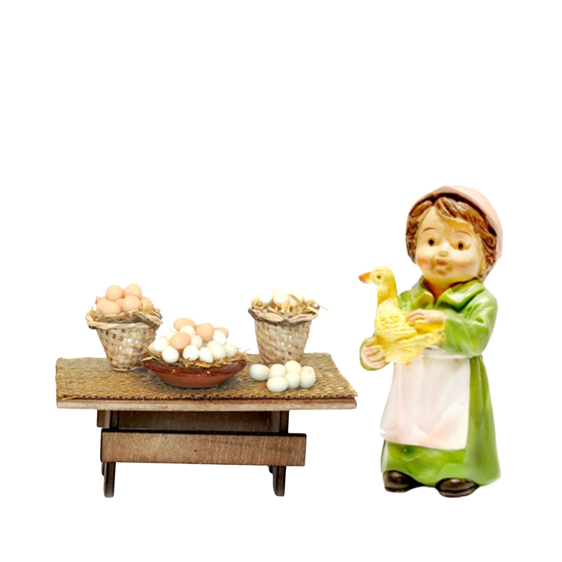 Mesa de venta de huevos