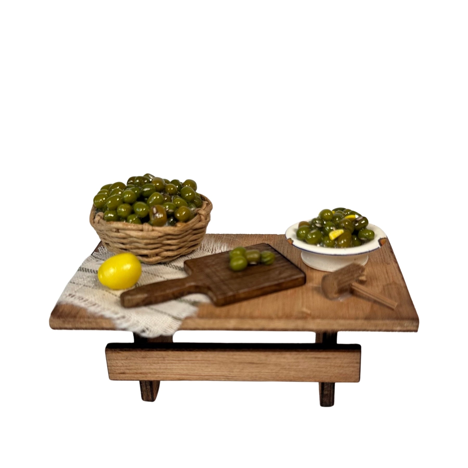 Mesa de venta de olivas