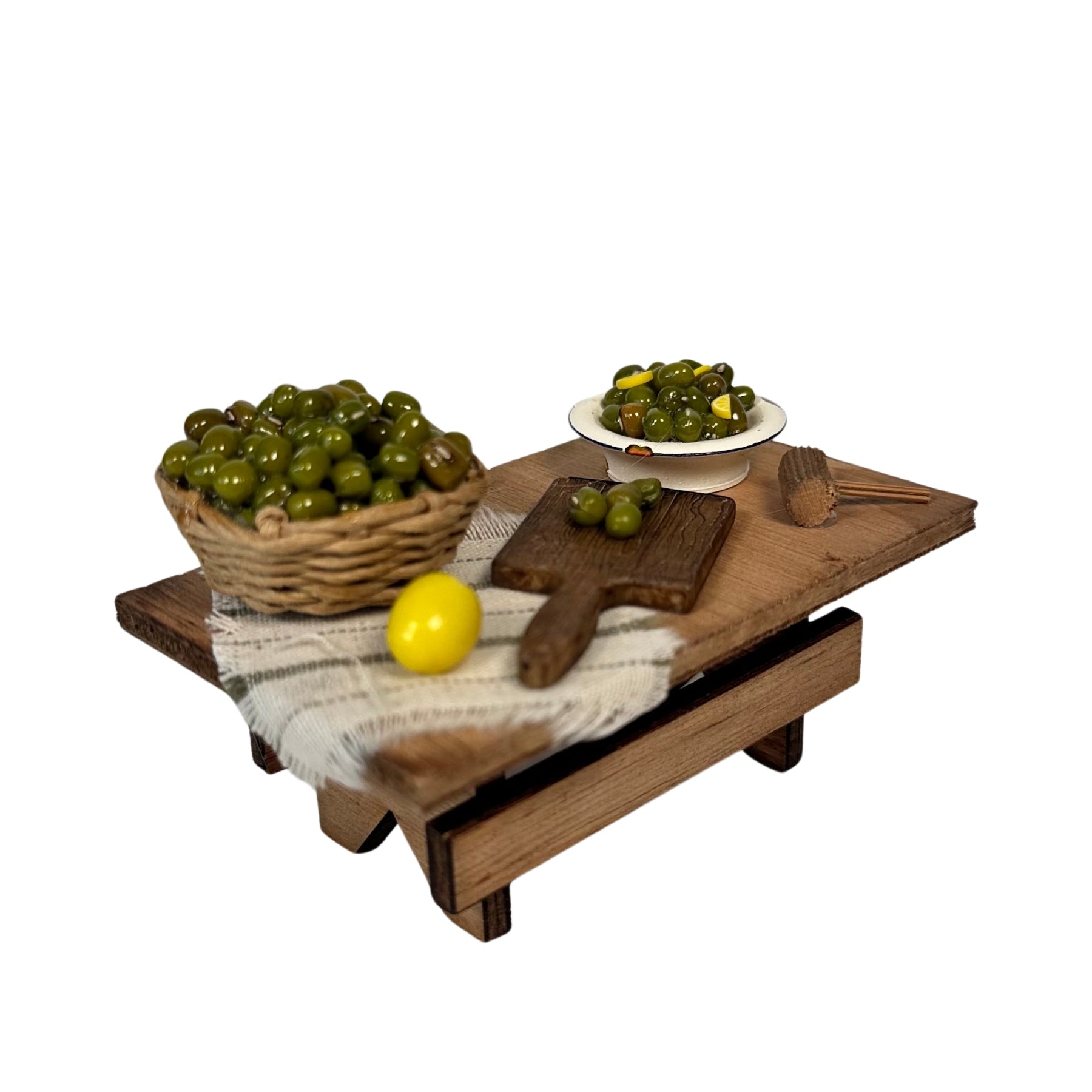 Mesa de venta de olivas