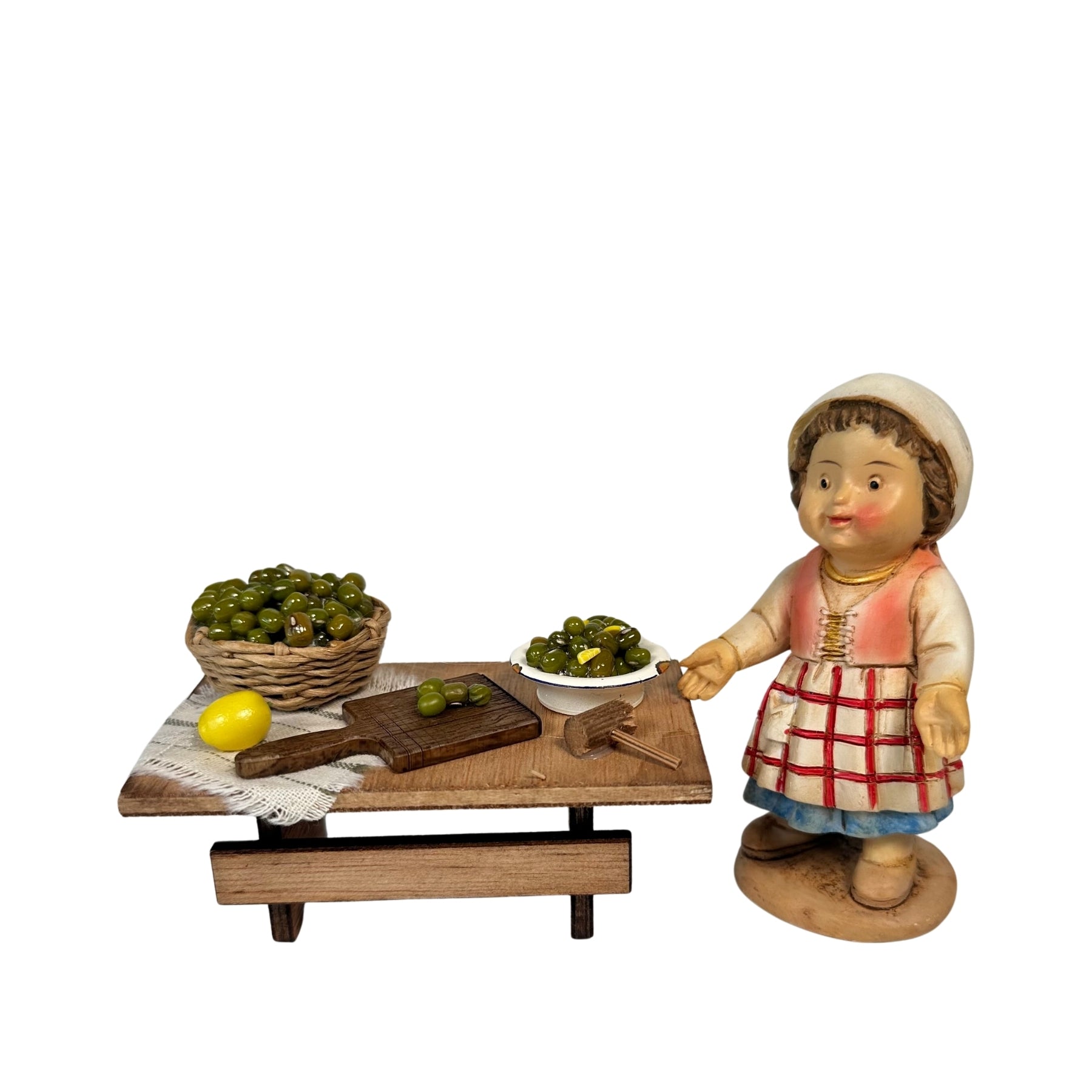 Mesa de venta de olivas