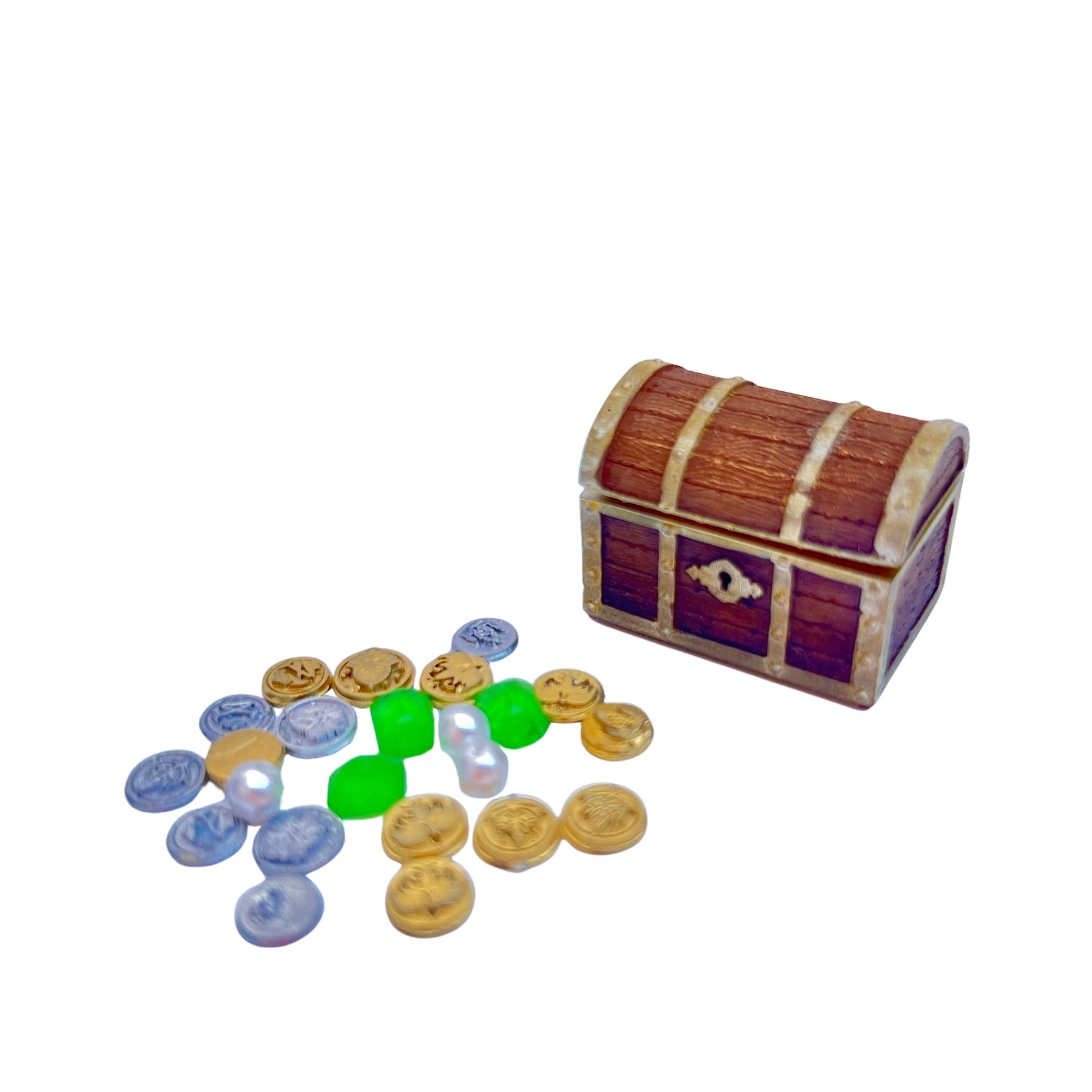 Cofre del Tesoro con Monedas y Joyas