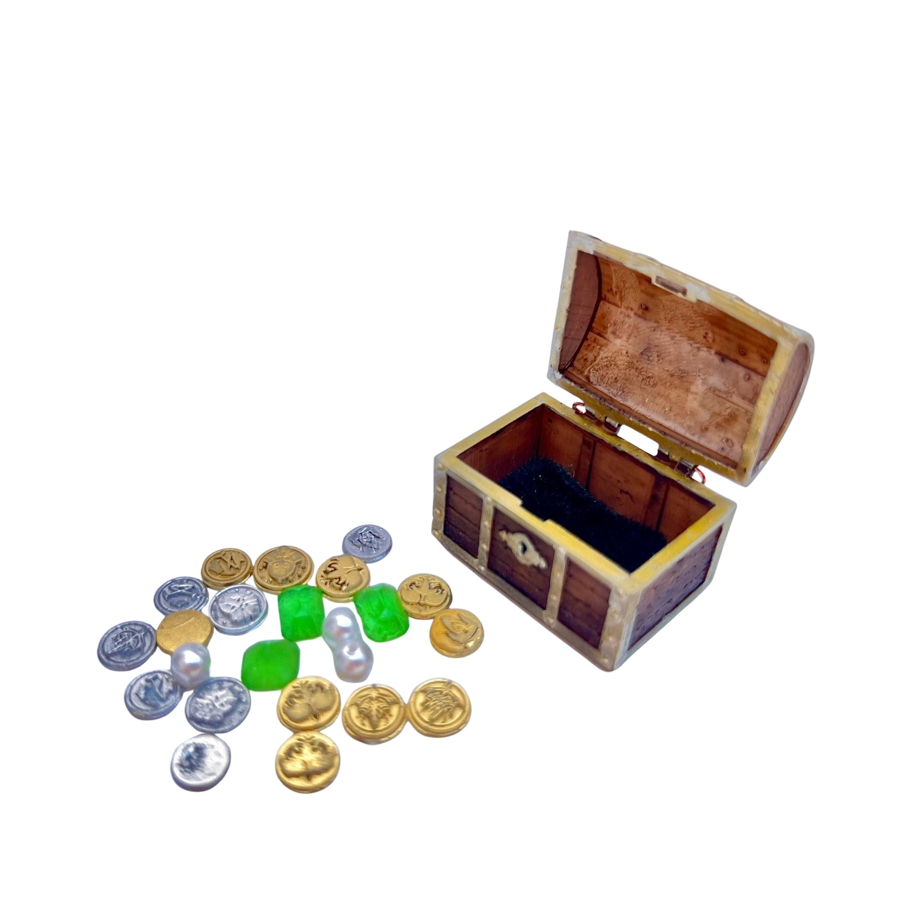 Cofre del Tesoro con Monedas y Joyas