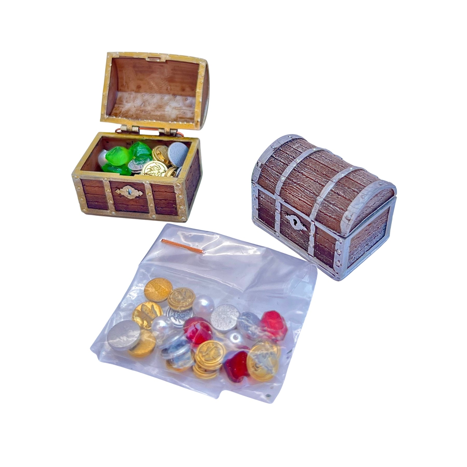 Cofre del Tesoro con Monedas y Joyas