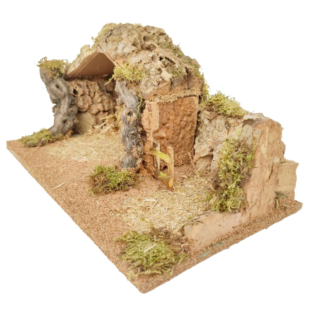 Portal con luz de fuego y chimenea
