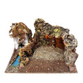 Belenes Artesanos - Portal con luz de cueva y molino con motor