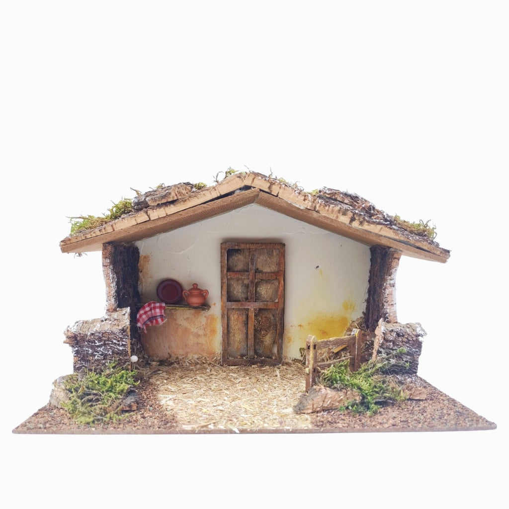 Belenes Artesanos - Portal con puerta de madera