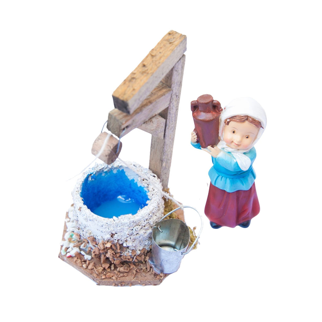 Belenes Artesanos - Pozo con madera y efecto agua