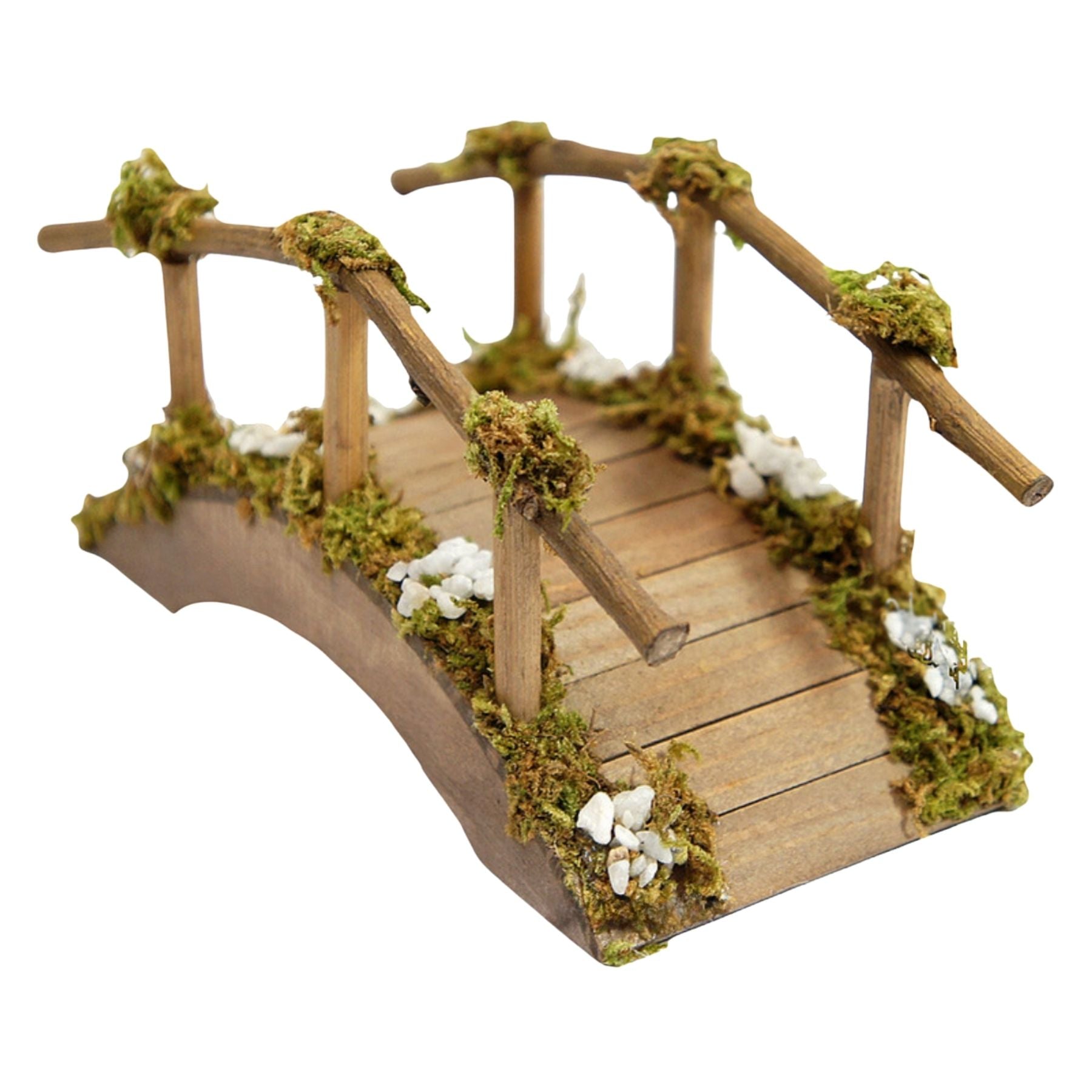 Belenes Artesanos - Puente de madera curvo