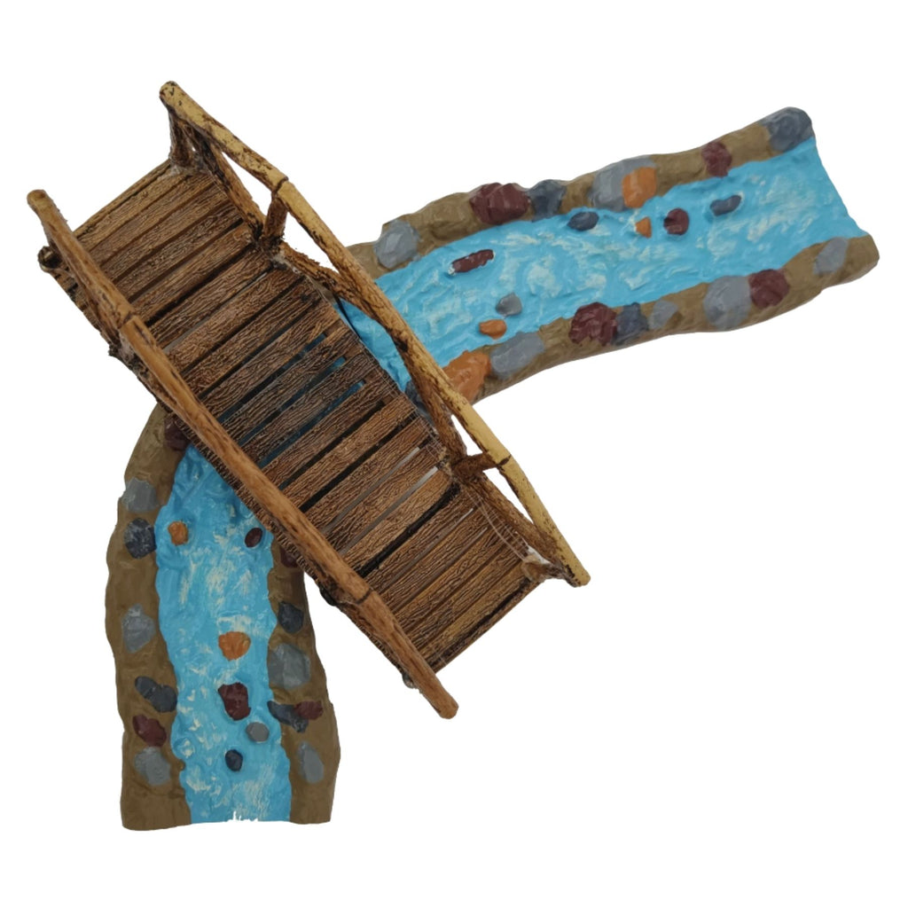 Belenes Artesanos - Puente de troncos imitación madera