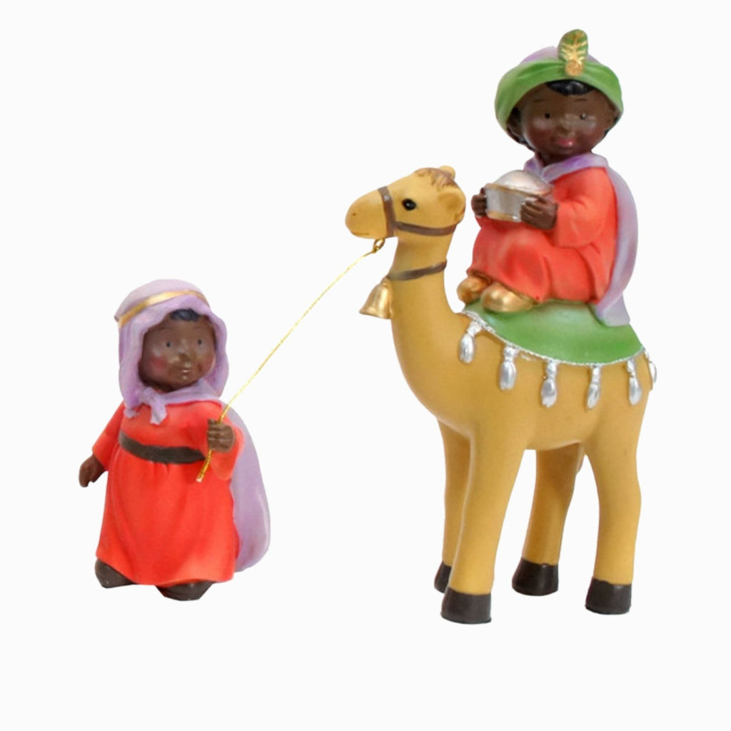 Belenes Artesanos - Reyes a camello con pajes