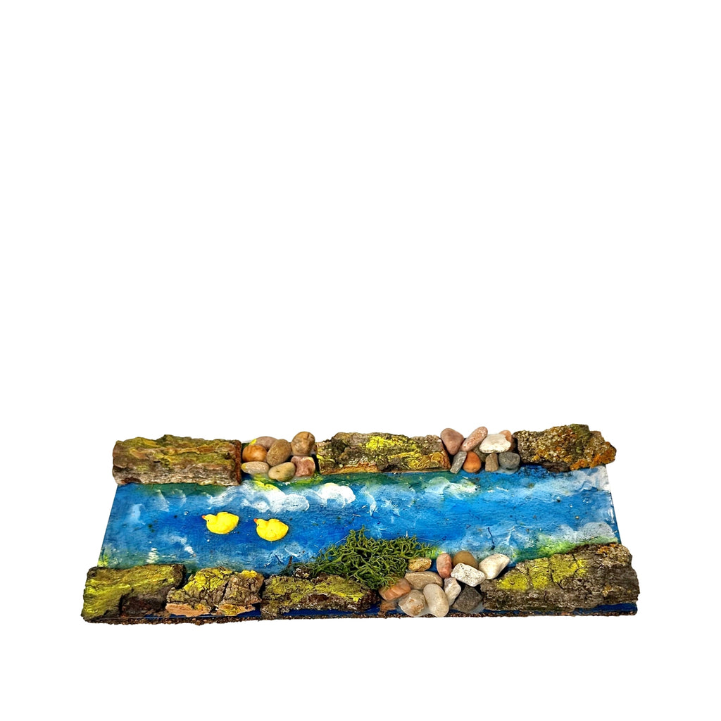 Belenes Artesanos - Río artesanal con patitos